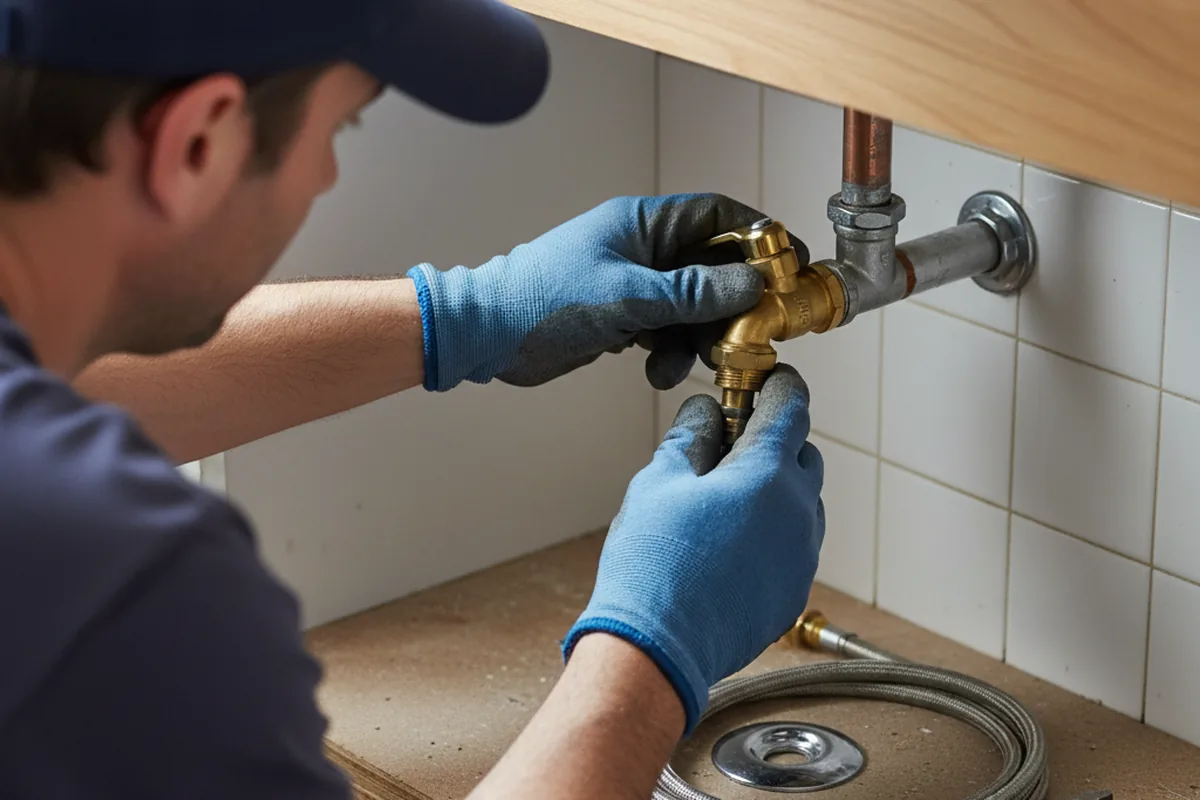 Shutoff valve and fitting work during Emergency Plumbing in Seaford